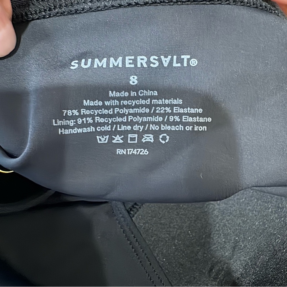 Summersalt The Cinched Solid Black One-Piece Swim… - image 6